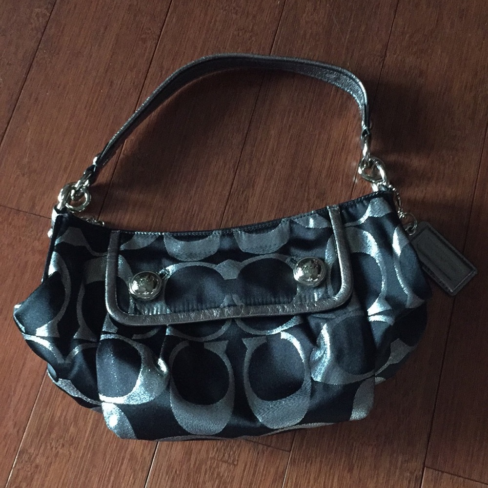 Coach Black Silver Purse